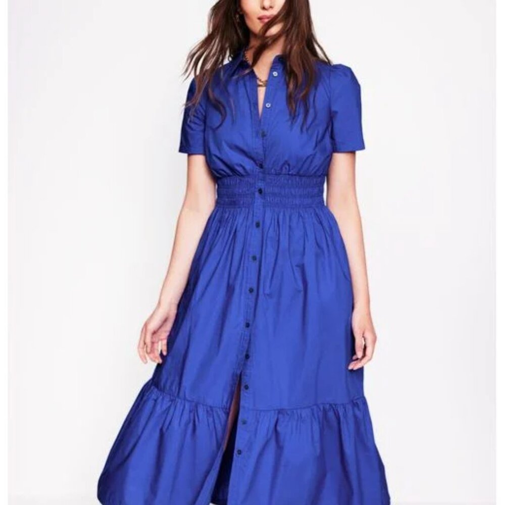 Boden Smocked Shirt Dress